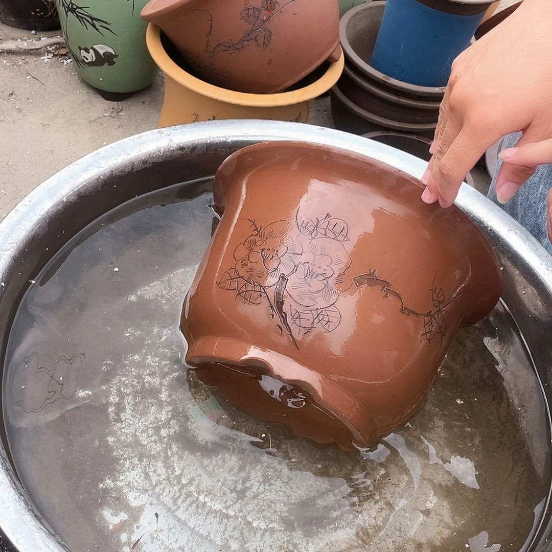 30平角金钟花盆紫砂花盆紫砂