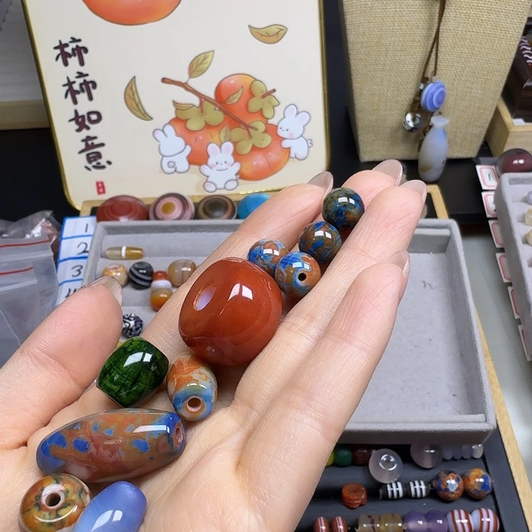 水***青玛瑙/玉髓未镶嵌颈饰