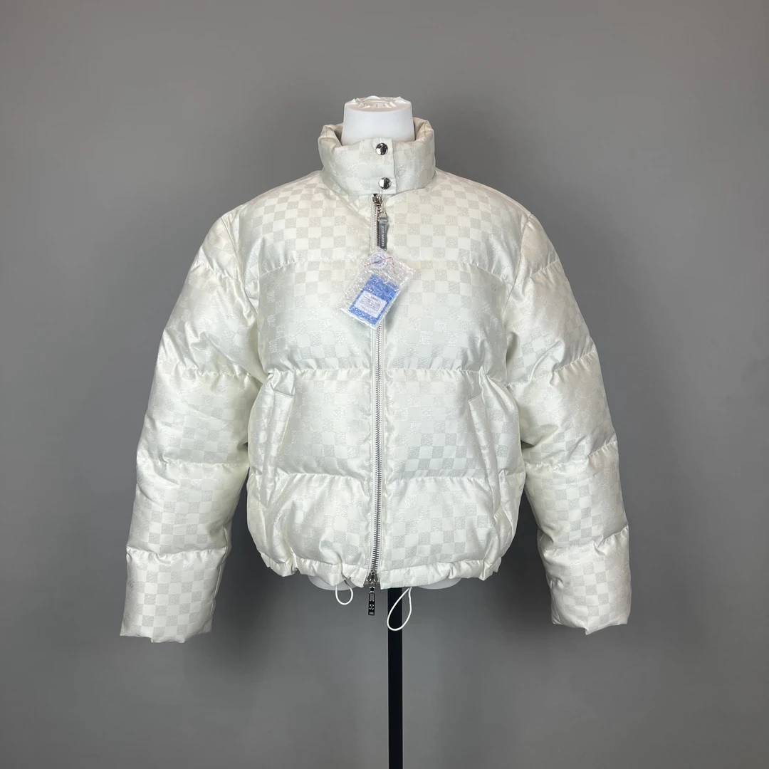 95新 LouisVuitton/路易威登 2501133/棋盘格拉链羽绒服（165/55）