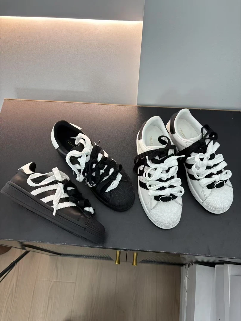 索莱诗欧货女鞋时尚百搭系带休闲鞋平底板鞋潮