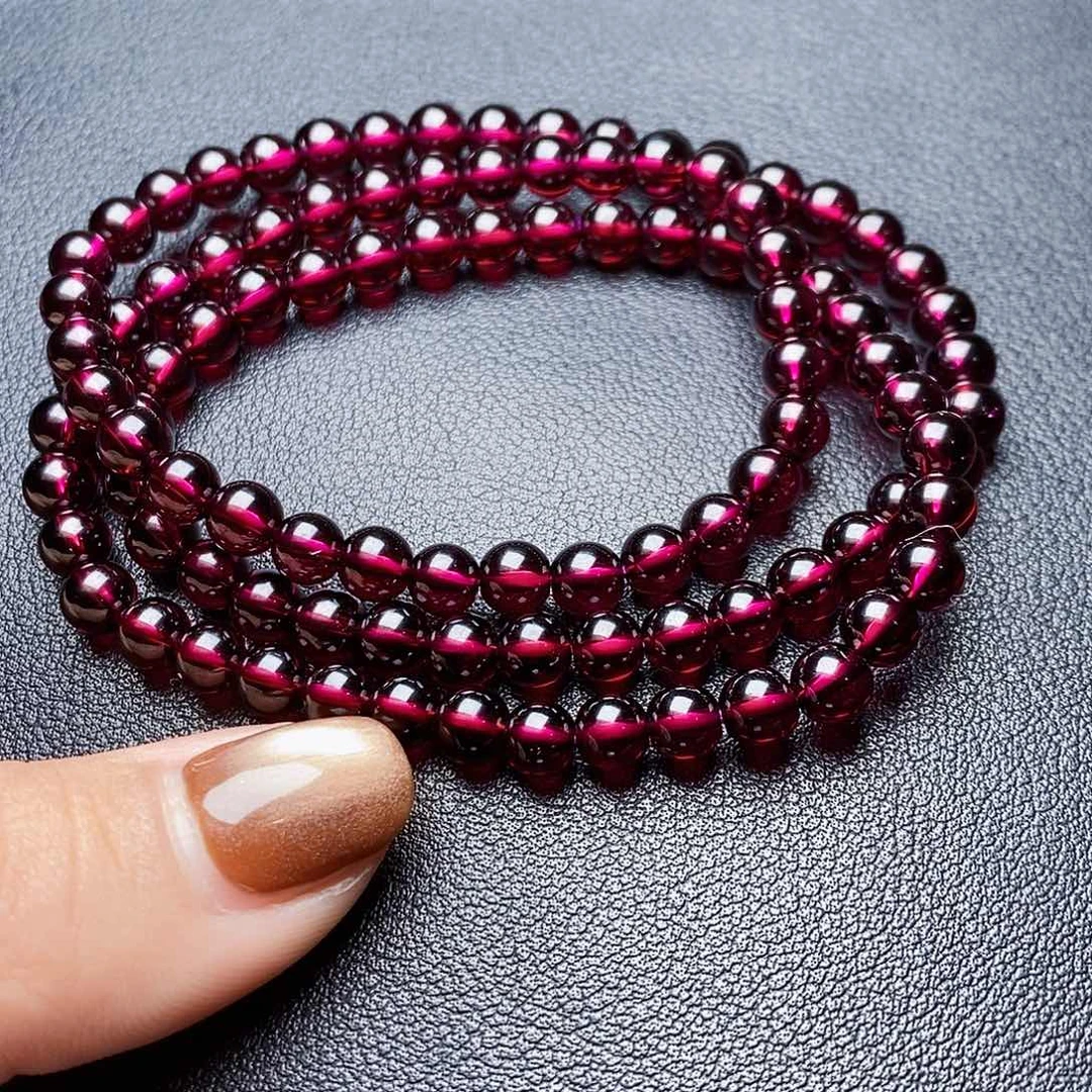 未镶嵌手链石榴石良****）5.3紫牙乌