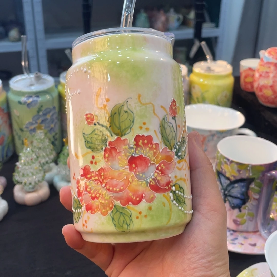 杯景德镇釉下五彩手绘