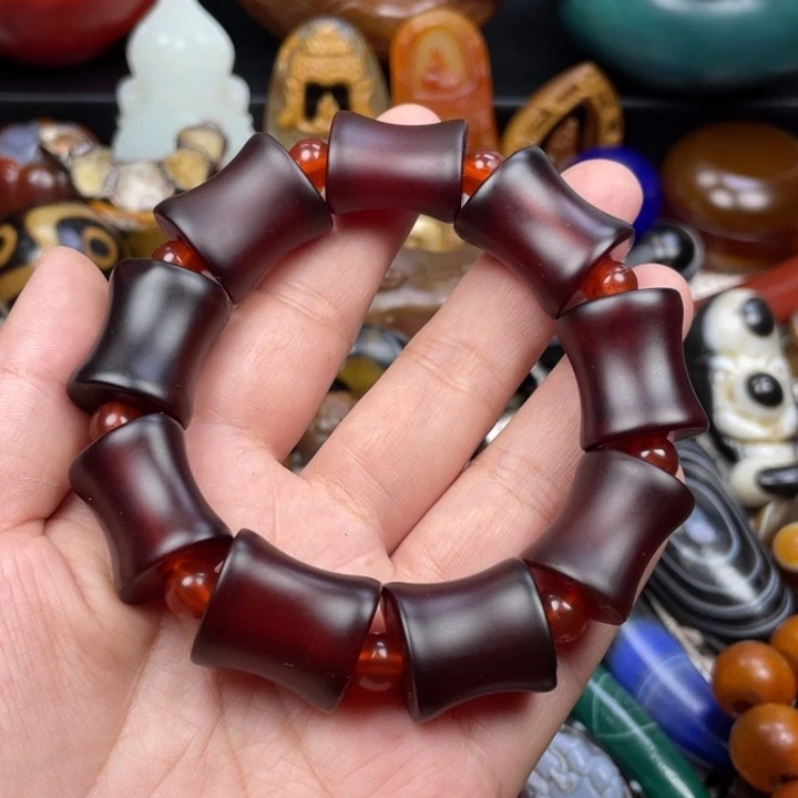 家***瓷玛瑙/玉髓颈饰未镶嵌