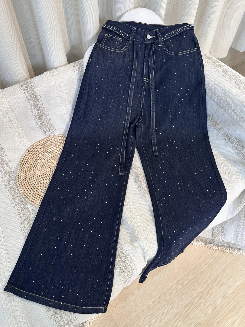 丹宁莱赛尔牛仔裤女2025夏季高腰显瘦凉感垂感窄版直筒阔腿裤