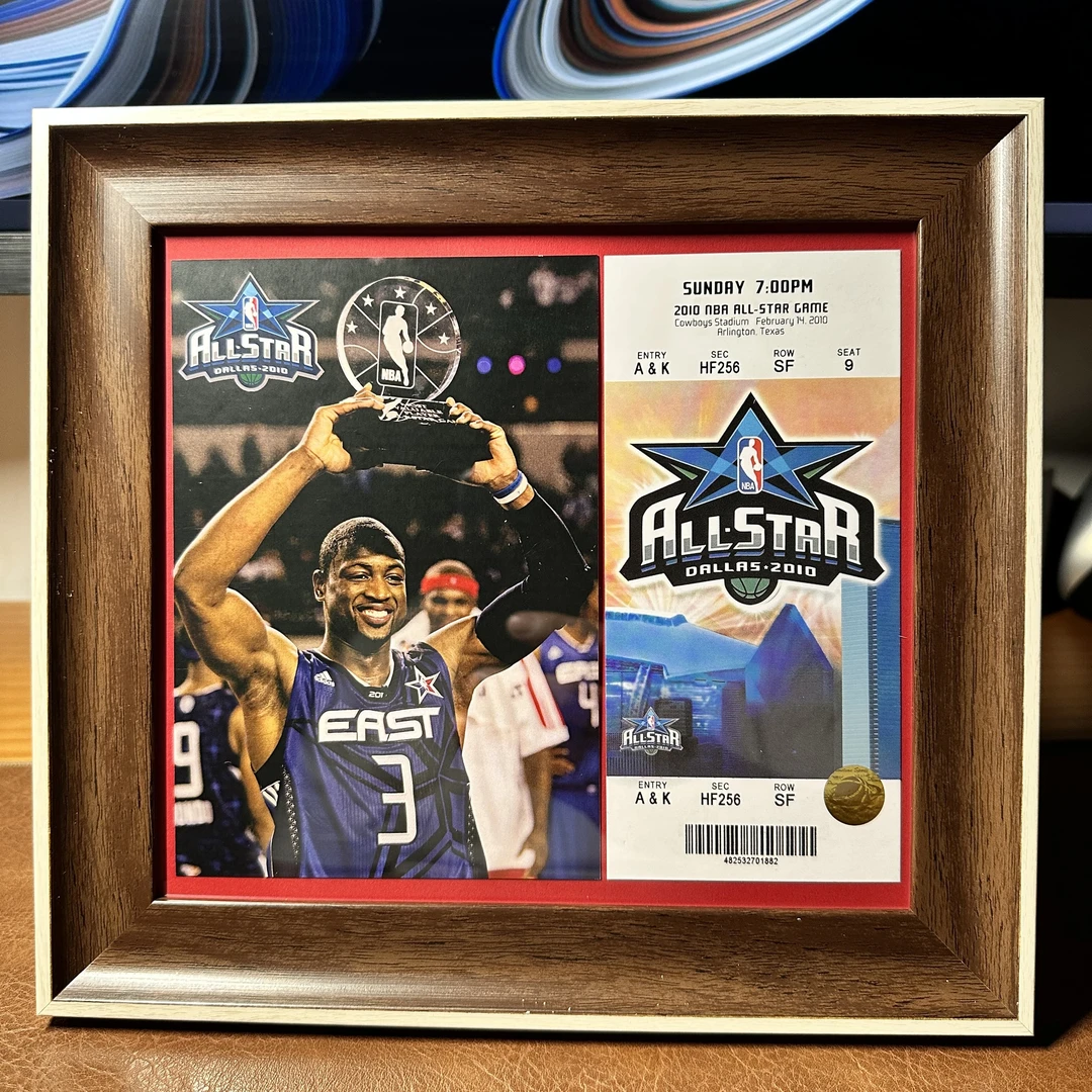 韦德生涯纪念球票 男友节日礼物 生日礼物 相框