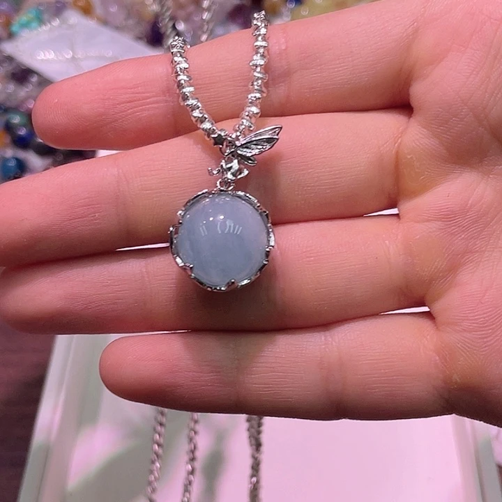 水晶手链未镶嵌海蓝宝项链