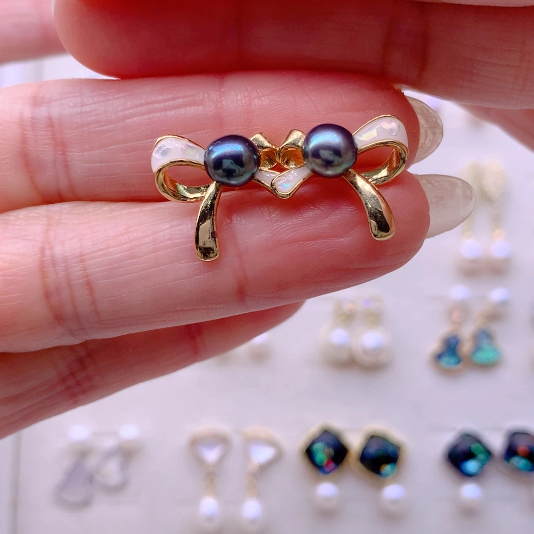 耳饰合金淡水珍珠