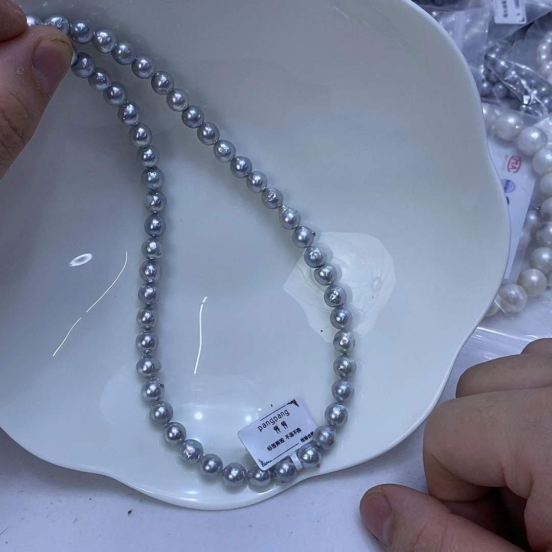 海水珍珠银S925镶嵌颈饰