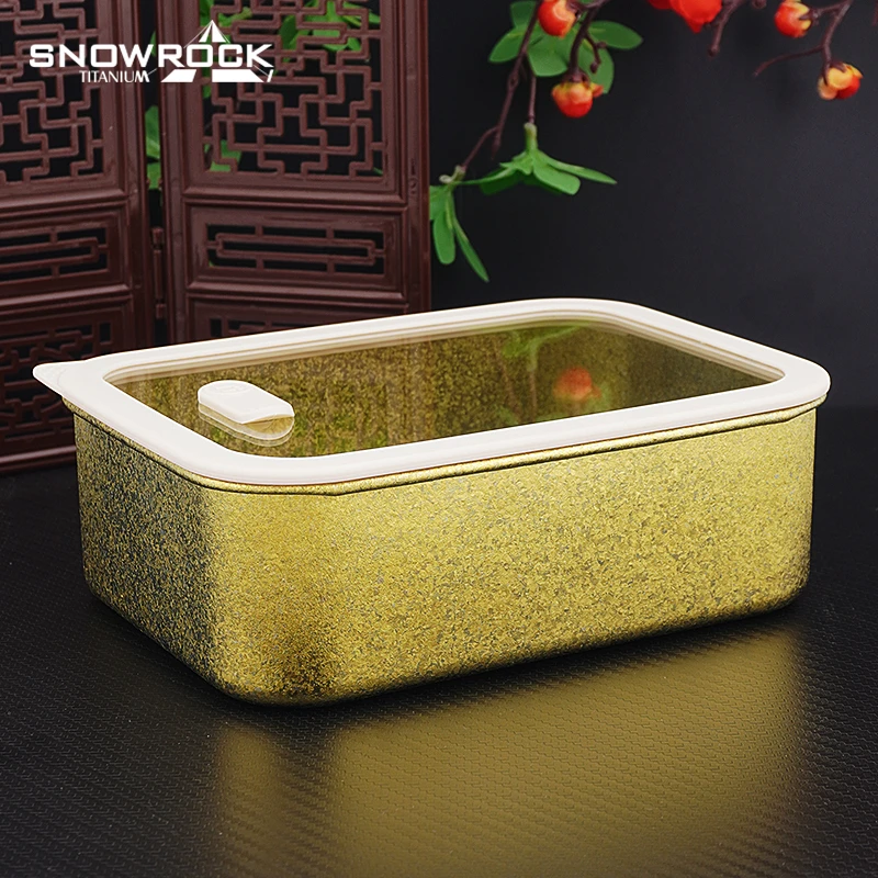 【限】1.2L大冰花金色保鲜盒（送水果叉）