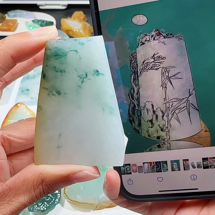 定制翡翠未镶嵌翡翠挂件