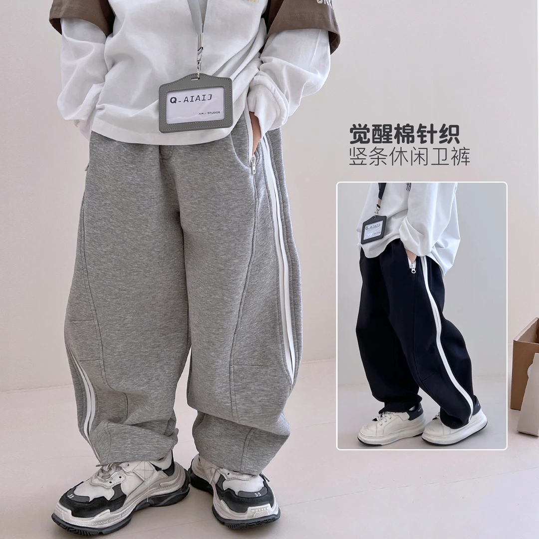 男童宽松秋长裤运动风秋季2025新款百搭中大童休闲裤5097724O1