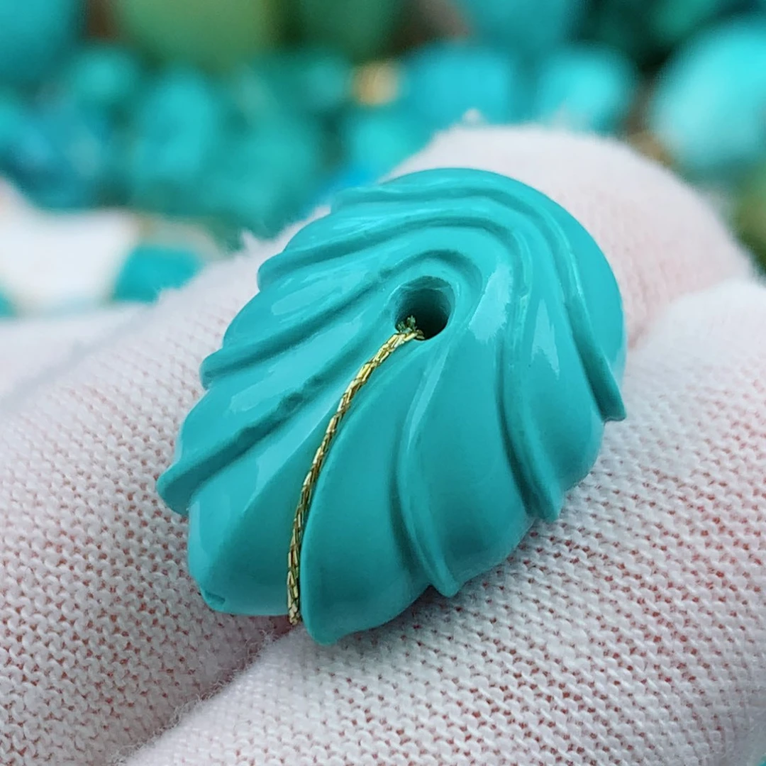 未镶嵌绿松石珠宝奇石12*16*21m m