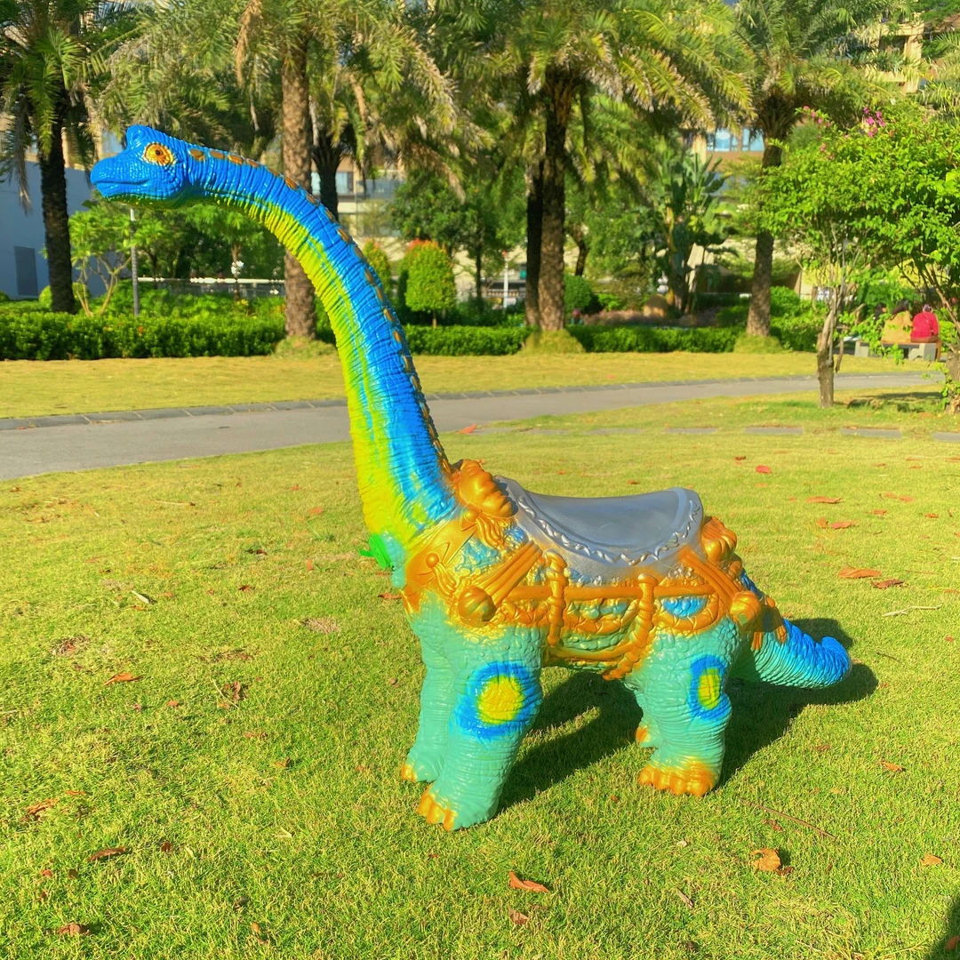 特大号腕龙坐骑软胶498声发声恐龙充棉玩具塑胶模型玩具仿真动物