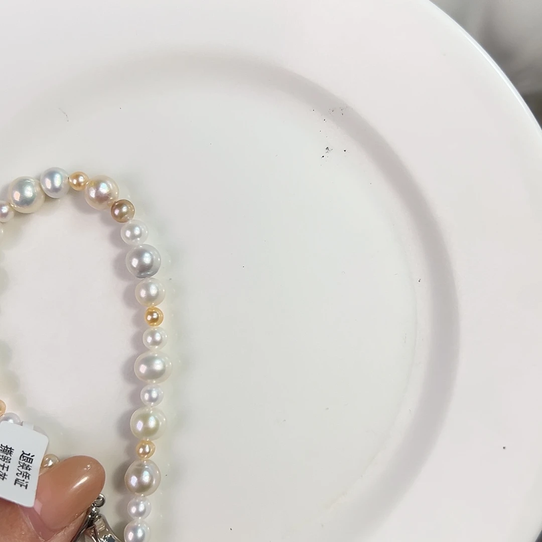 啵***仔设计款珠宝淡水珍珠合金