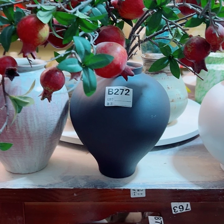 涂***️花瓶白泥口7，高25，272，摆件