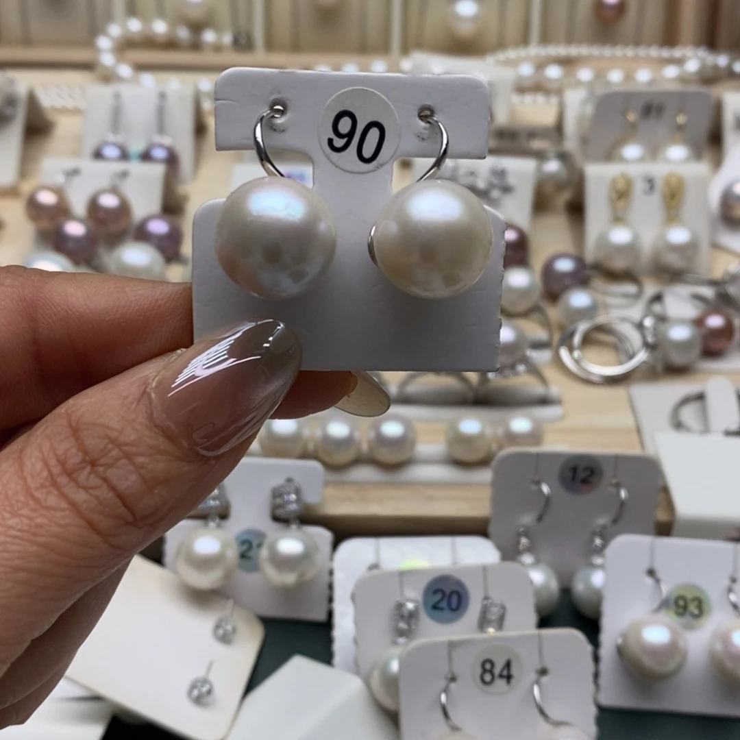 那***笑淡水珍珠银S925镶嵌颈饰