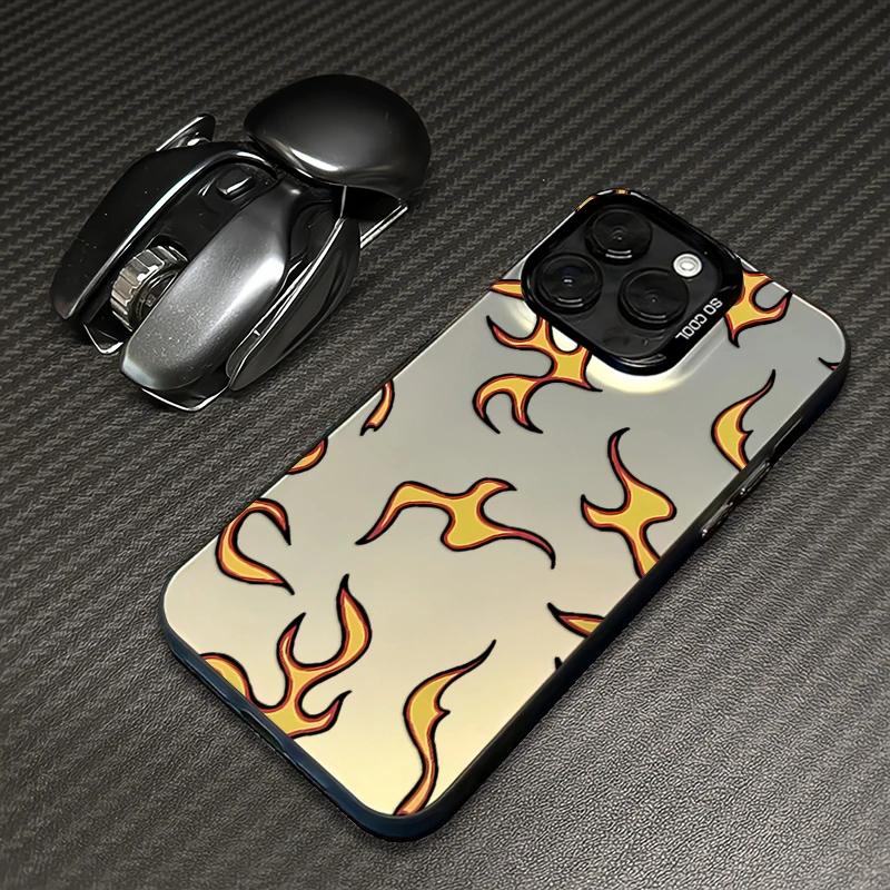 火焰适用iphone16手机壳15/14promax网红13pro苹果12磨砂11套创意