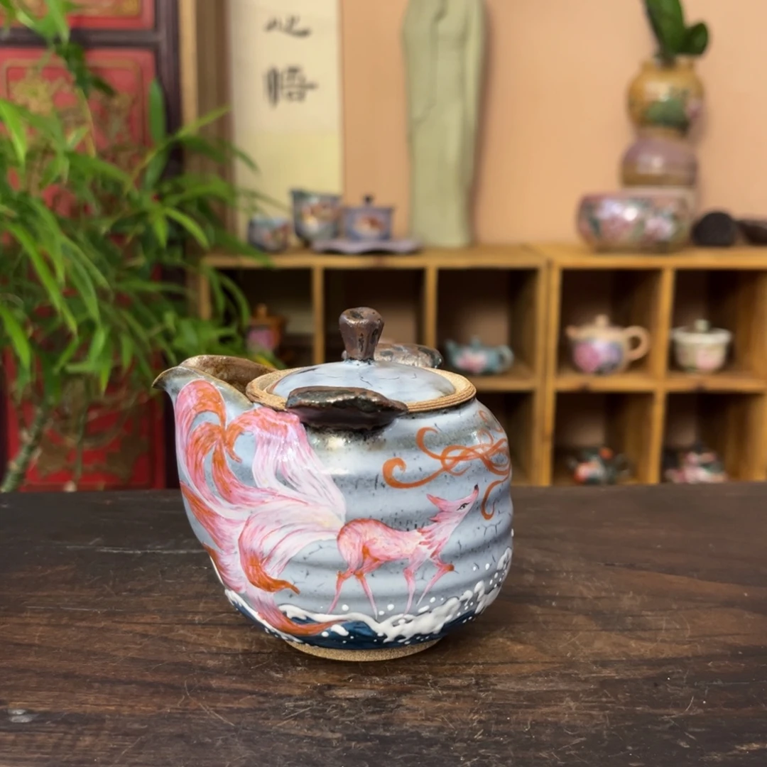柴烧手工手绘陶瓷