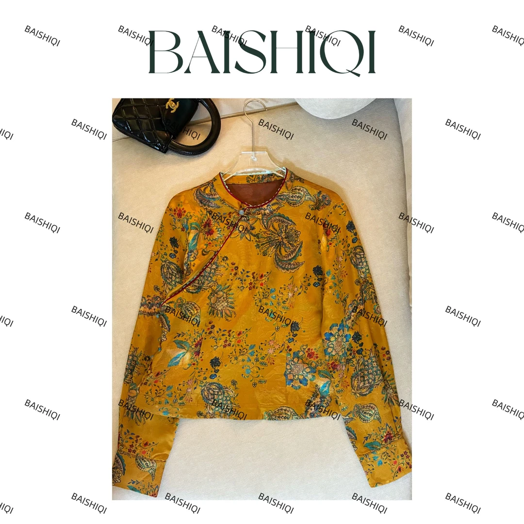 BAISHIQI【金凤尾】NEW 新中式国风提花上衣B1016
