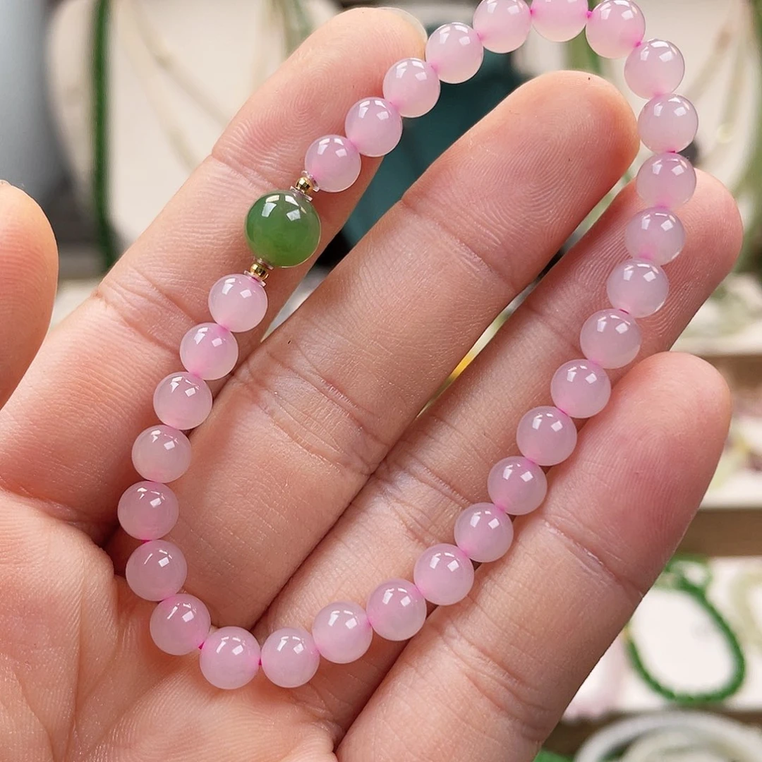 18K金镶嵌手链和田玉6