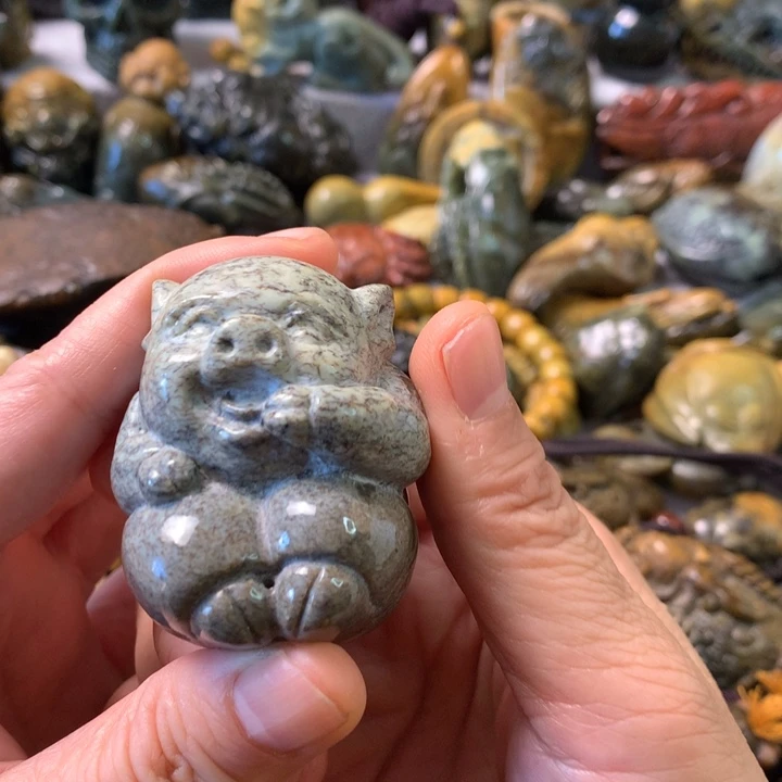 未镶嵌岫岩河磨玉（透闪石质玉）笔搁