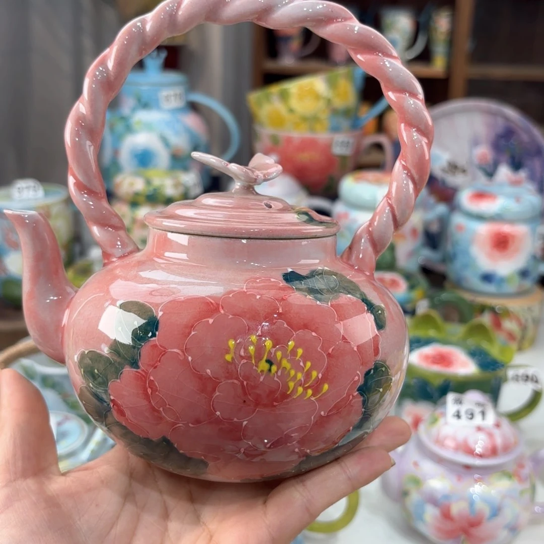 景德镇手绘高温釉下彩陶瓷茶具