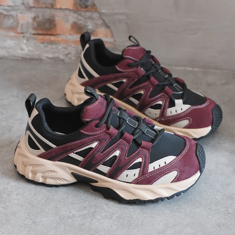 shougu/首谷轻便巨好看厚底老爹鞋女2025新款休闲防滑登山运动鞋