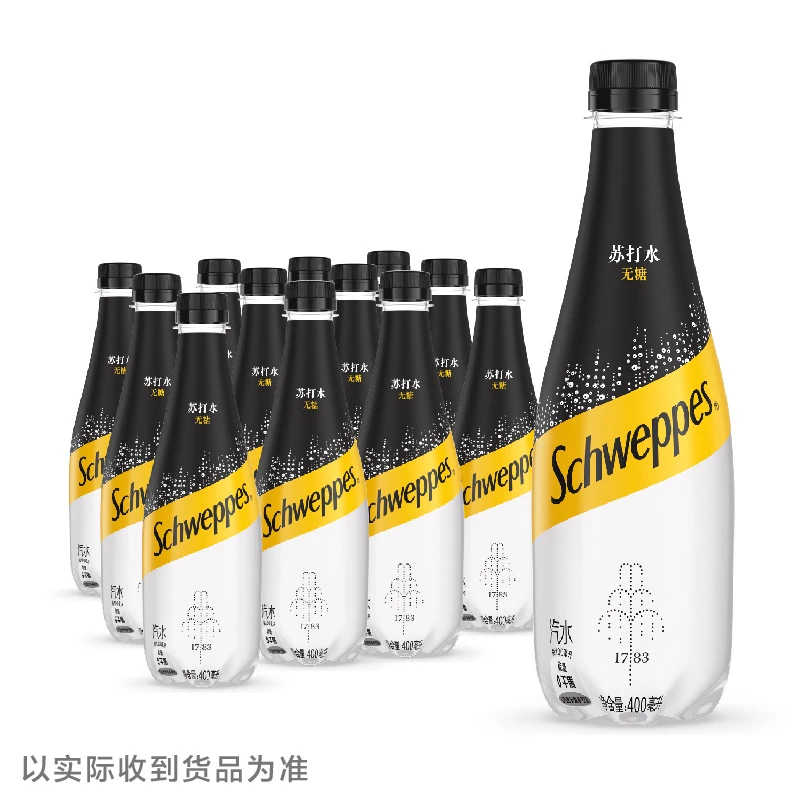 怡泉苏打水  无糖饮料 含汽 塑料瓶装 400ml*12瓶  0糖0卡