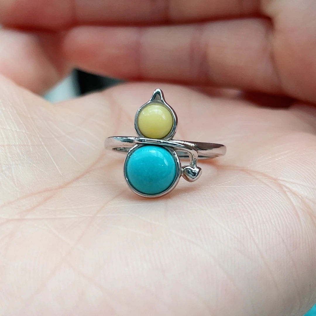 绿松石颈饰银S925镶嵌