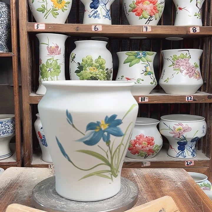 摆件小脚玉兰陶瓷藤陶瓷陶瓷藤