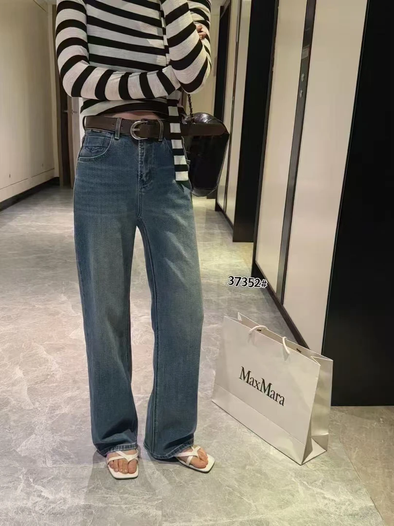 NFM女驸马春季新款时尚百搭窄版直筒牛仔裤37352