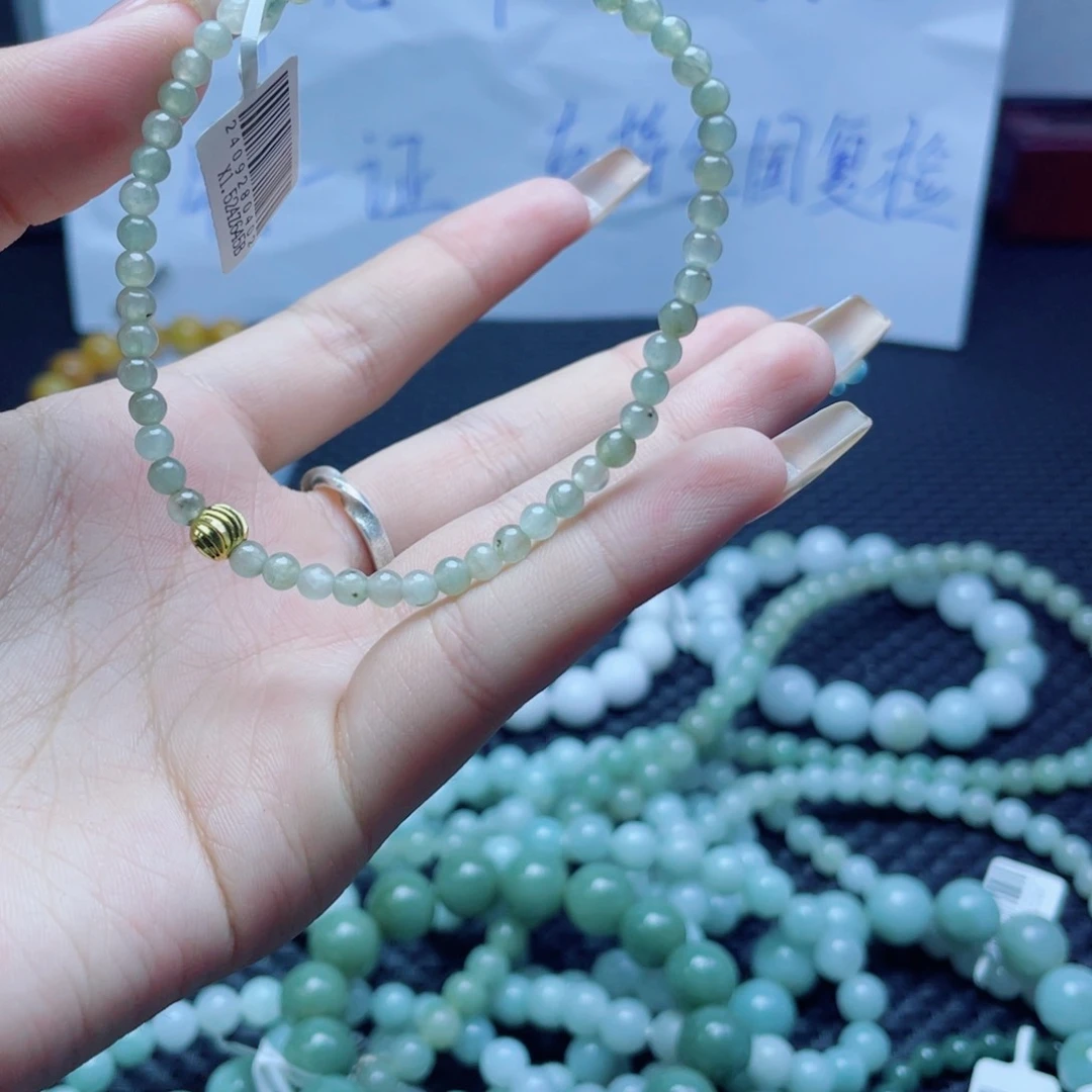 未镶嵌定制翡翠珠串