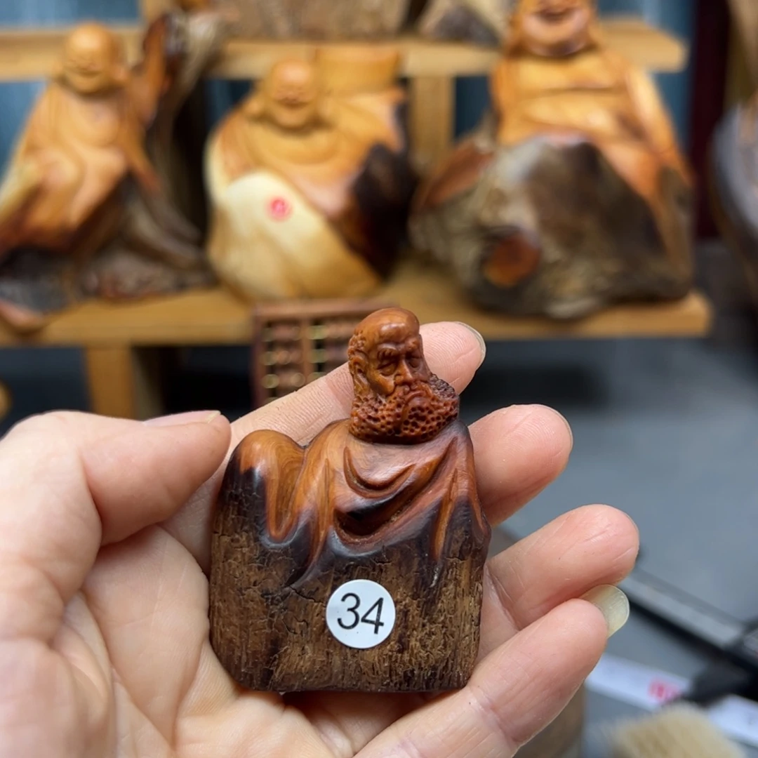 y***d木崖柏木摆件手把件