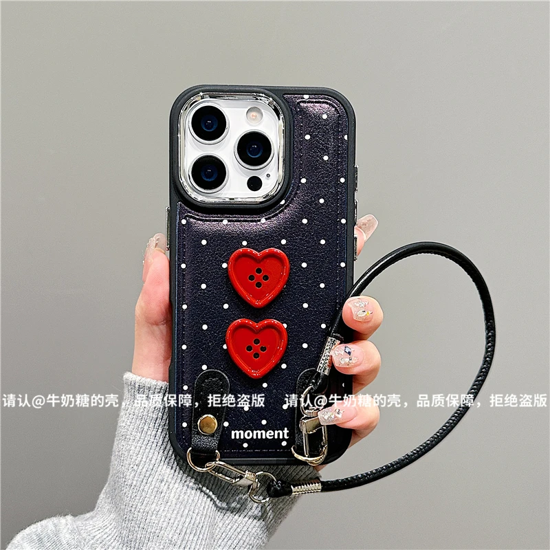 电镀镜框皮纹鼓包适用苹果16/iPhone/华为pura80手机保护壳防摔潮