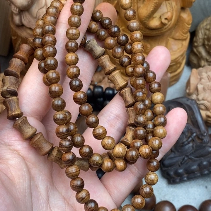 檀香木手串/手链也**知奶香竹节0.6多圈