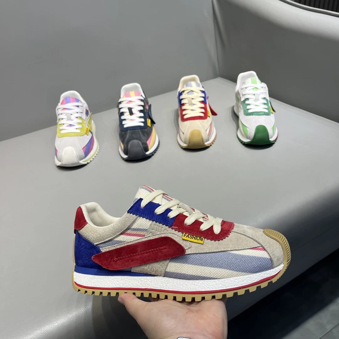 2025拼色新款男鞋时尚阿甘鞋休闲百搭男士潮流舒适板鞋运动鞋