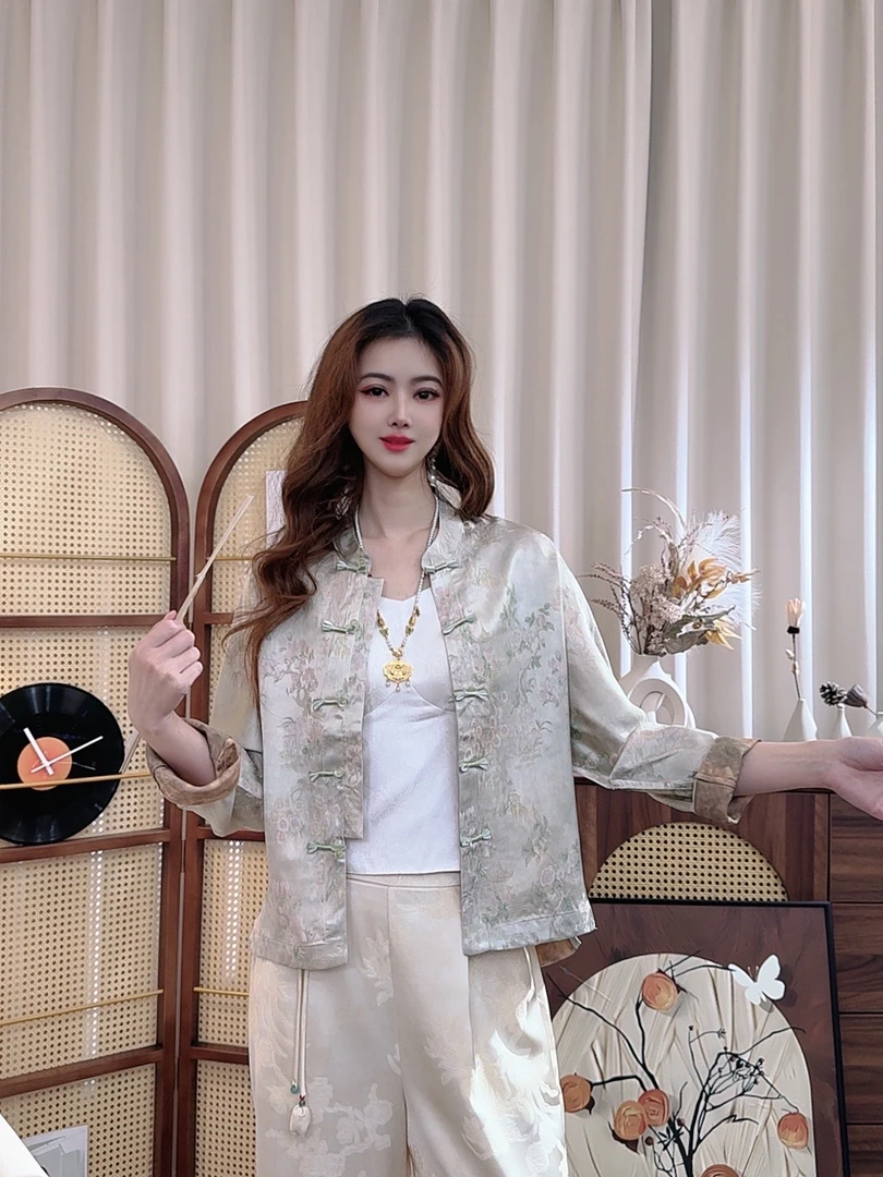 《龙胆草》新中式国风气质百搭长袖外套