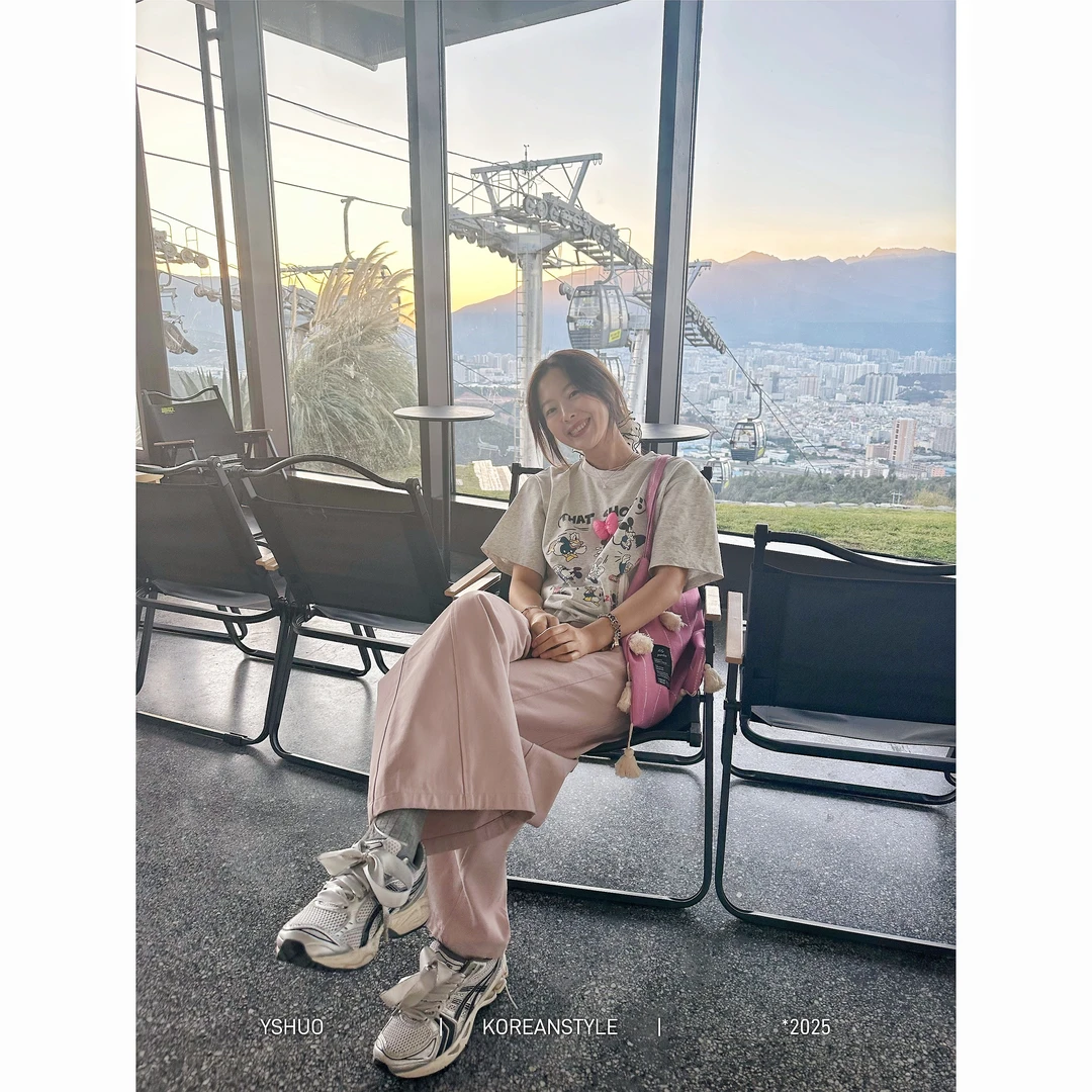 YSHUO【妮妮的乐园】新春卡通立体宽松蝴蝶结蕾丝印花短袖T恤 6760