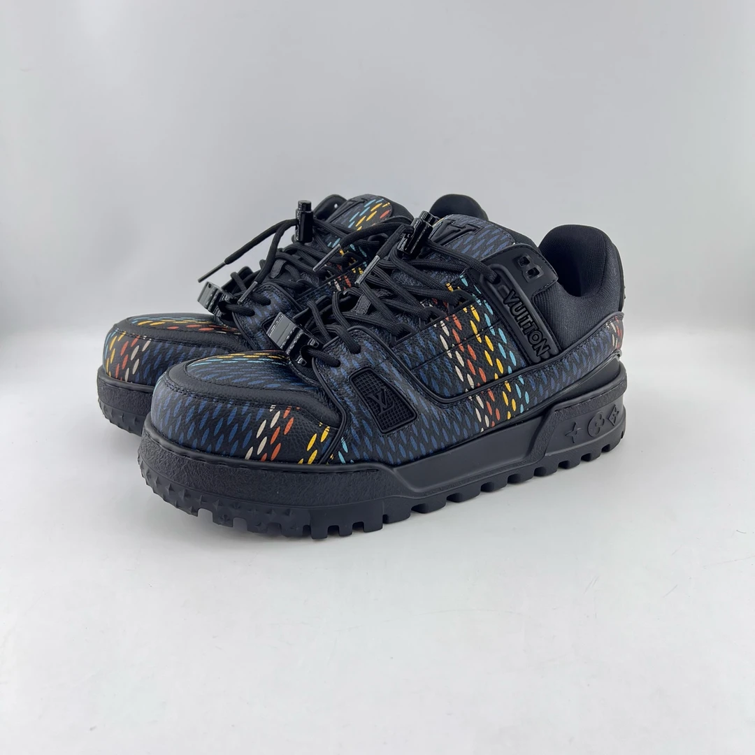 95新 LouisVuitton/路易威登 40码/Trainer彩虹胖丁板鞋/11566467