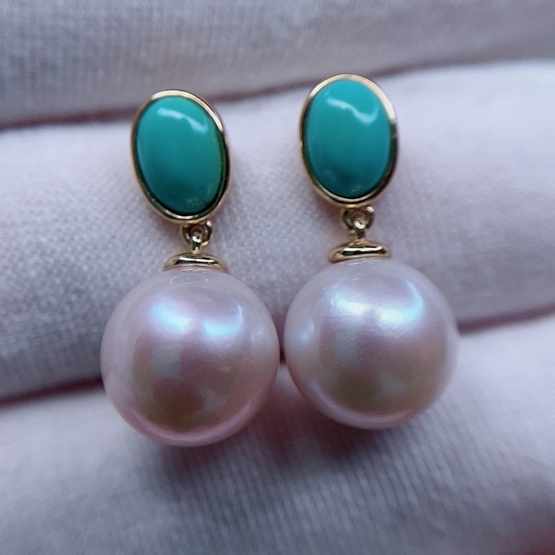 绿松石耳钉未镶嵌