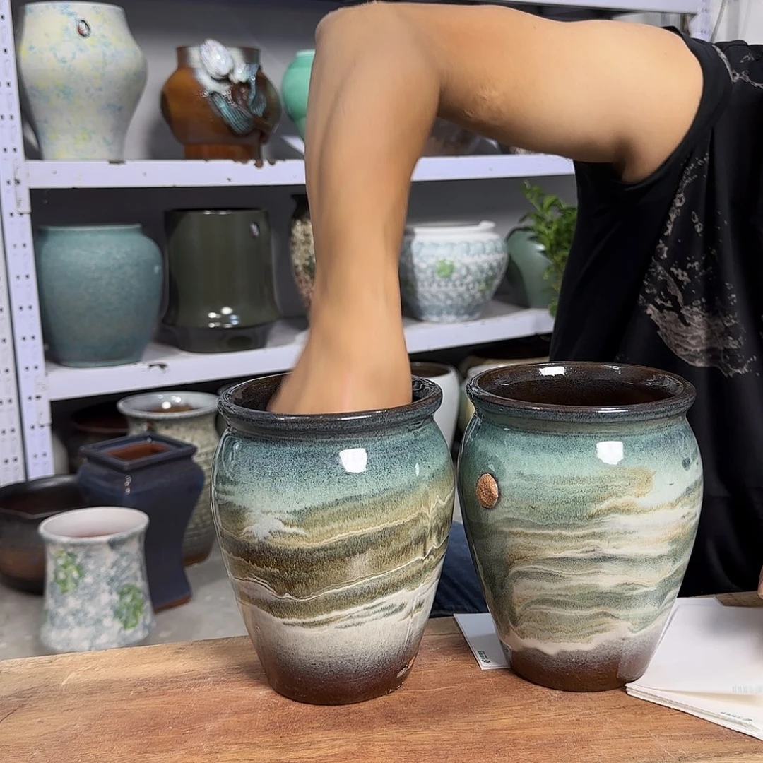 13@18瑕疵 捡漏紫砂花盆尺寸