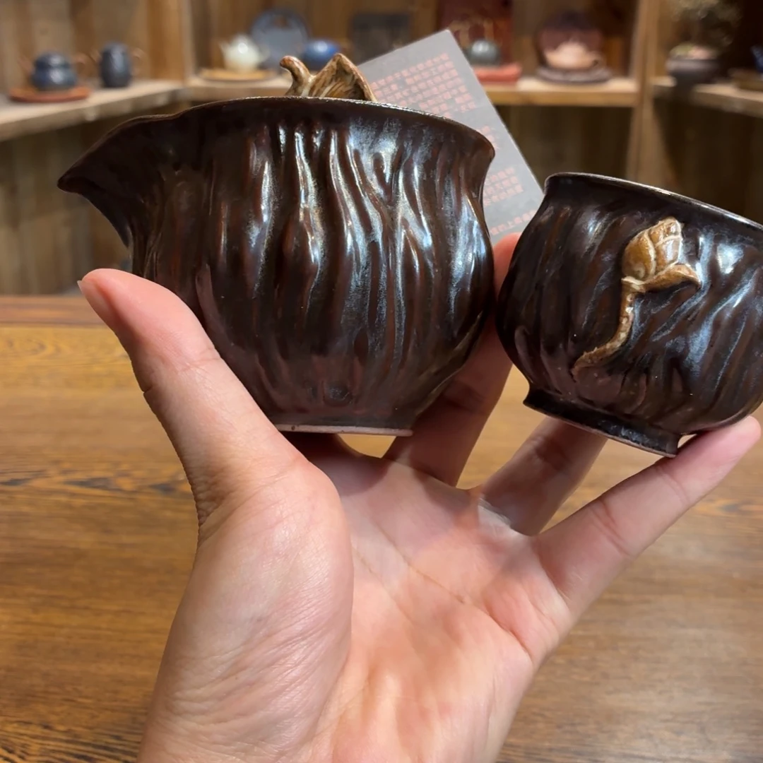 柴烧老岩泥茶器皿