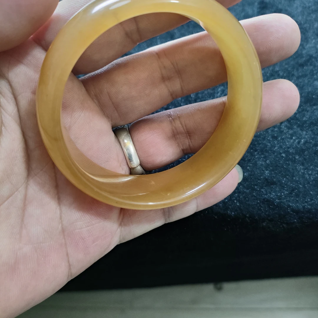 59.2圈口，和田金丝玉手镯