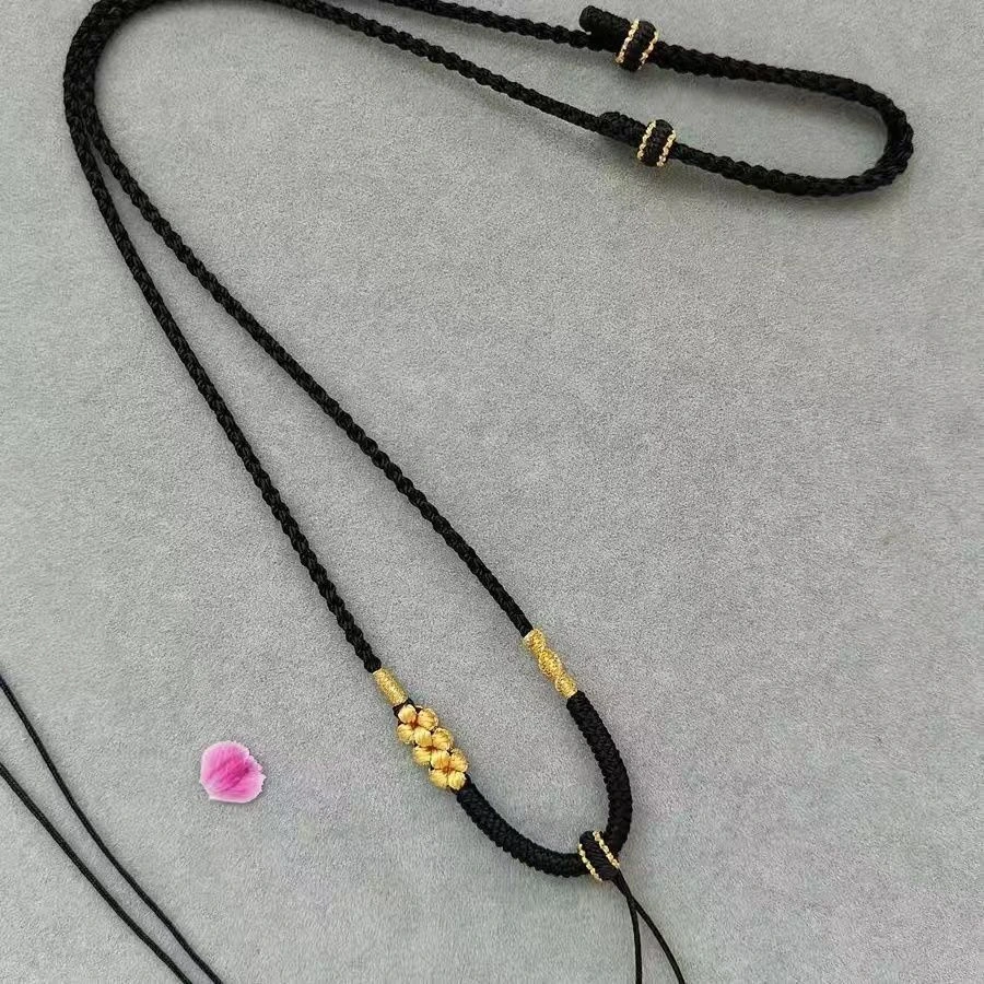 颈链手编桃花纯手工挂绳可配中小件使用可调节时尚百搭款手编绳