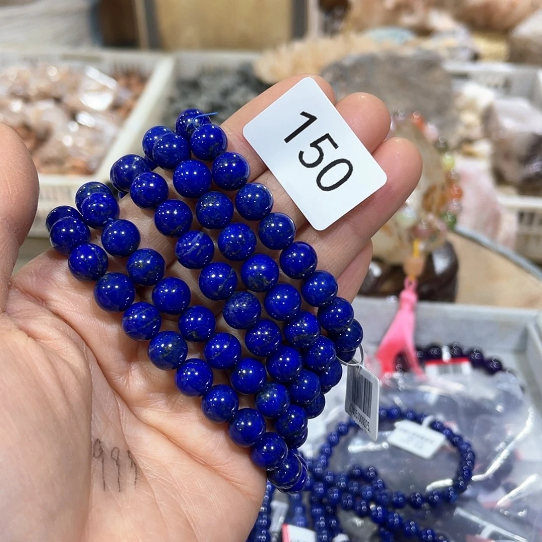 青金石手串8m m未镶嵌天***！f 504