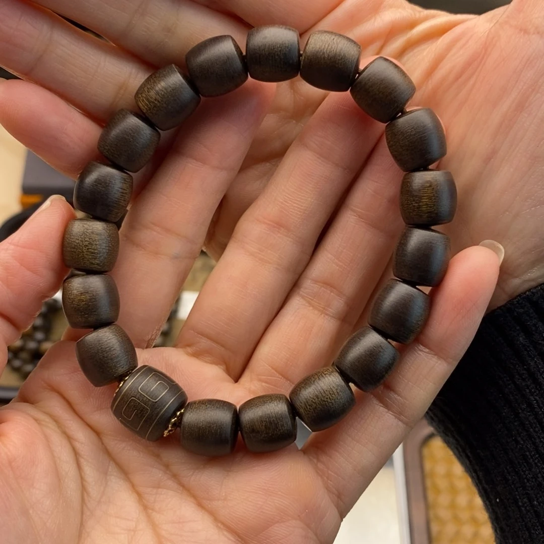 沉香手串清*越南芽庄白棋1.0