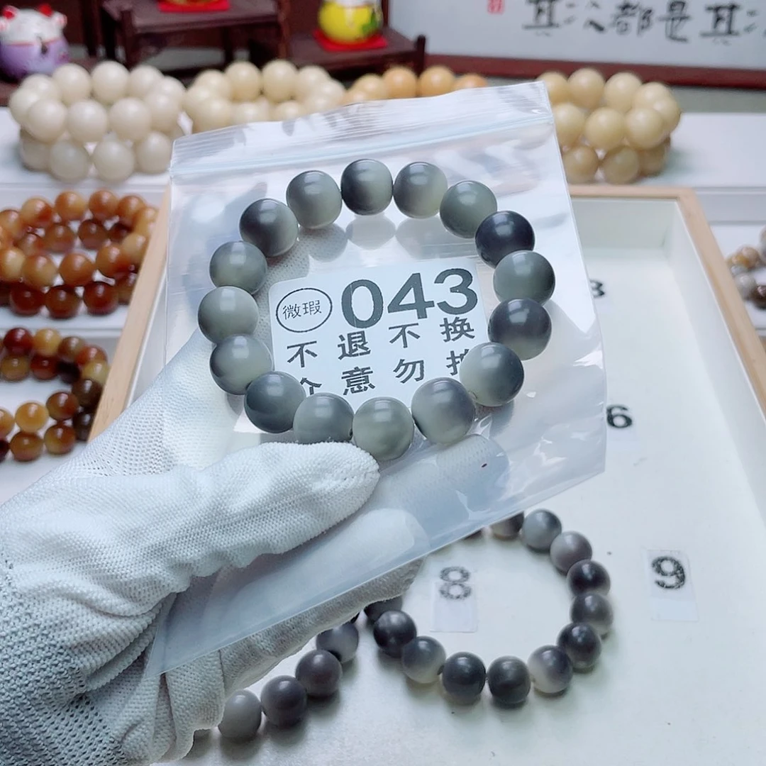 菩提根/象牙果手串享****干磨水墨苹果珠