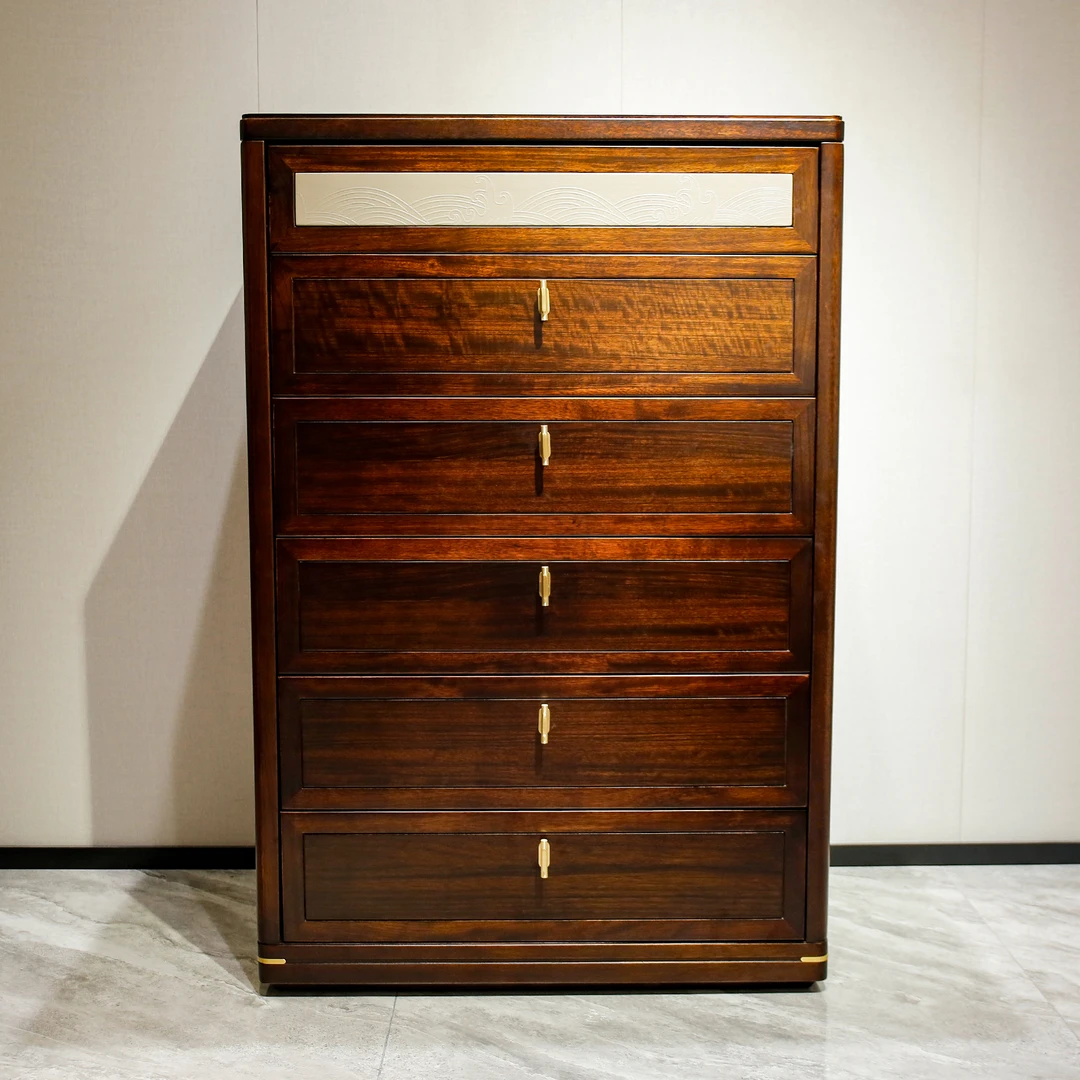 （大利家具）YJYM-KS02妆斗柜黑檀木高端奢华收纳柜新中式储藏柜