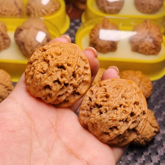 文玩核桃水龙纹一对