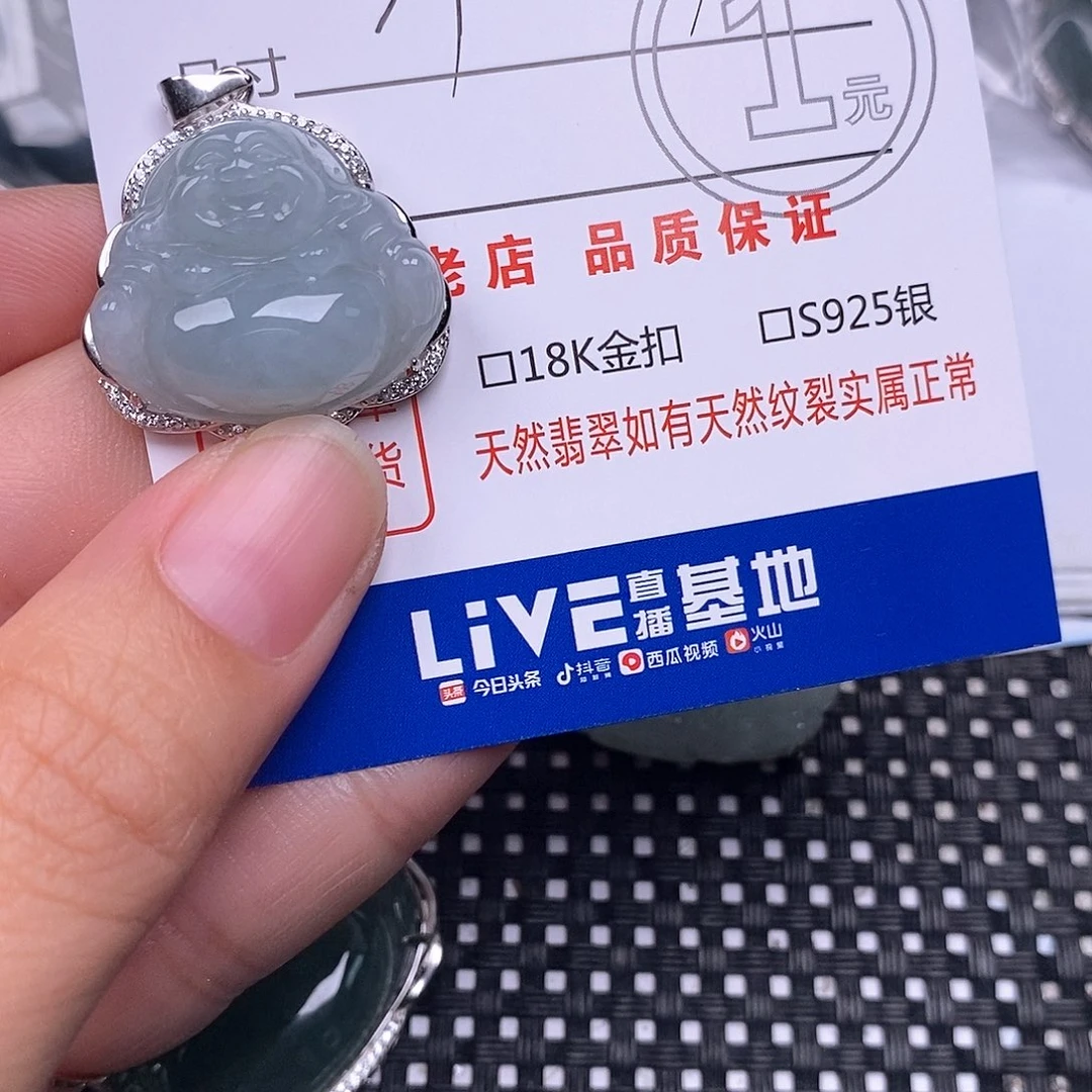 好****翡翠银S925镶嵌颈饰